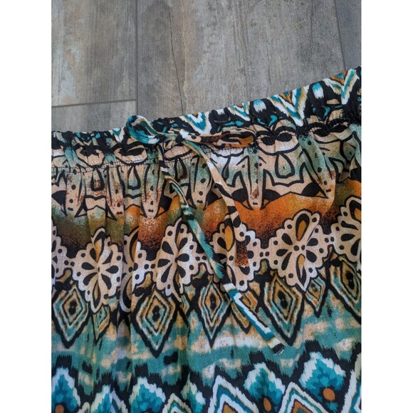 Vintage Norma Allen Maxi Skirt Women's Large Aztec Tribal Native Print VTG - Picture 3 of 5